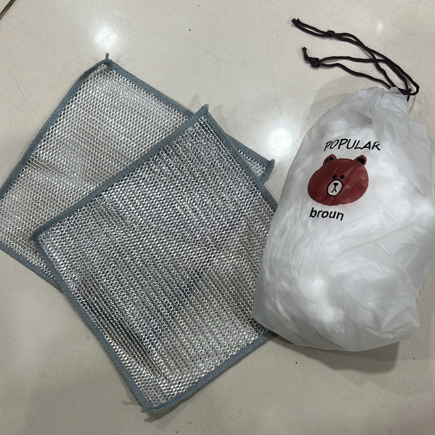 Kitchen Combo Deal – Metal Wire Cleaning Cloths & Bear Food Cover (3-Piece Set)