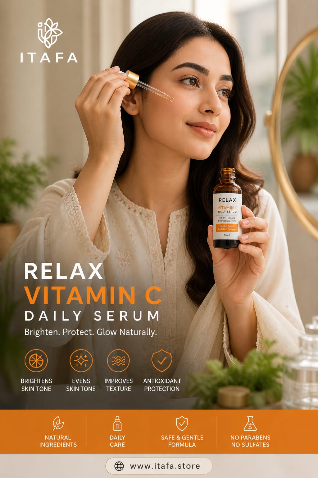 Relax Vitamin C Daily Serum - 30ml | Visibly Brightens, Evens Skin Tone